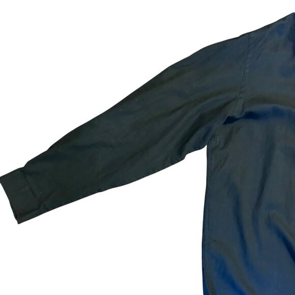 CHAPS Linen Blend Mens Mechanic Shirt NWT SZ XL Black Long Sleeve Office Resort - Picture 3 of 8